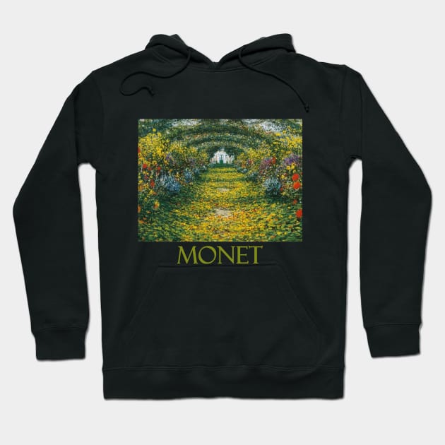 Garden at Giverny, Arches by Claude Monet Hoodie by Naves